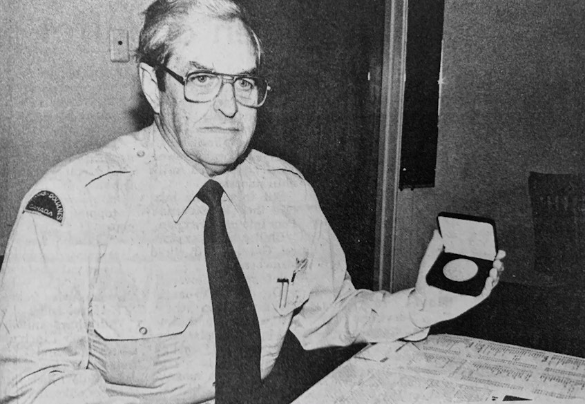 W. Peter Reid, Windsor’s Customs and Excise officer, received a long-service award from the federal government in 1986 recognizing 40 years of service. He worked in Quebec and at the U.S./Canada border crossing in New Brunswick prior to relocating to Windsor in 1980. - File Photo