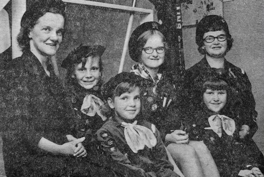 The first ever mother-daughter banquet was held for the First Three Mile Plains Guides and Brownies in the spring of 1971. Among the participants were Brownie leader Mrs. Carlton Edwards and daughters Michelle and Cheryl, and Guide leader Mrs. Garth Hazel, with daughters Deborah and Pamela. - File Photo
