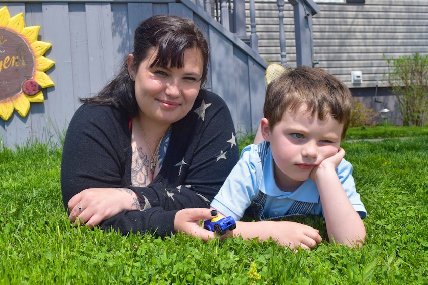 "It’s pathetic. It’s bad enough to scam people but now to even do it at this time during COVID. It’s just sad." — Rebecca Gillis of Sydney, with son Jensen. Sharon Montgomery-Dupe/Cape Breton Post