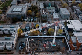 A drone image of the construction site on Seymour Street.
Jeff Cooke - Cooked Photography