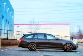 The Mercedes-Benz E63 wagon is a totally sensible all-weather family hauler that just happens to have a rocket thruster stuffed under the hood. Justin Pritchard/Postmedia News