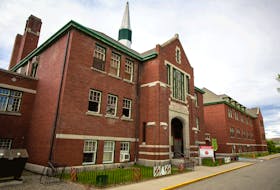 The former Kamloops Indian Residential School in Kamloops, B.C. where the remains of 215 children were recently found buried in unmarked graves with the help of a ground-penetrating radar specialist.