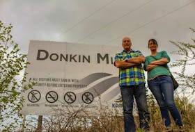 Michael Fergusson, left, and Catherine Fergusson are leaders of the Cow Bay Environmental Coalition, which was formed in the wake of noise and methane pollution coming from the idled Donkin mine. JESSICA SMITH • CAPE BRETON POST