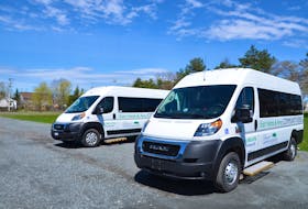 East Hants and Area Community Rider vans sit at the ready at the family resource centre in Elmsdale on Tuesday, May 4, 2021.