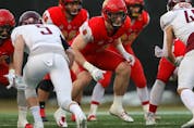  Calgary Dinos linebacker Grant McDonald was selected in the second round, 14th overall, by the Edmonton Football Club in the 2021 CFL Draft on Tuesday, May 4, 2021. Supplied / U of C Dinos Athletics