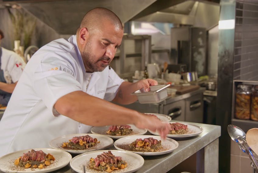 The Annapolis Valley’s own Stéphane Levac appeared in the season debut of Top Chef Canada on April 19. – Food Network Canada