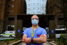 Dr. Tony O'Leary, medical director of critical care for Nova Scotia Health, is seen outside the Halifax Infirmary in Halifax Wednesday, May 5, 2021.

TIM KROCHAK PHOTO