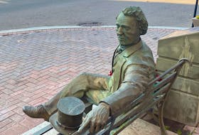 This statue of Sir John A. Macdonald sits on a bench at the corner of Queen and Richmond streets at the entrance to Victoria Row in Charlottetown. SaltWire file