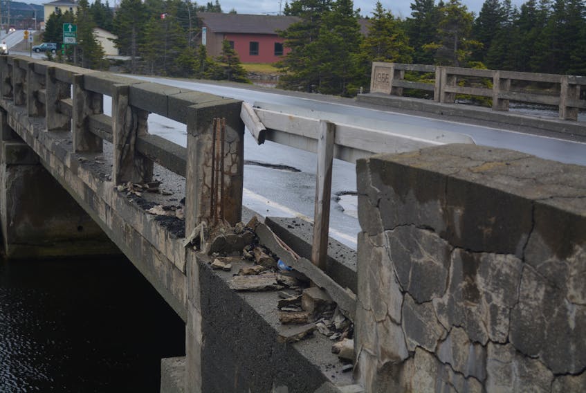 The bridge in Clarke’s Beach was first built in 1966 and provides a crucial link for the town to the northern part of Conception Bay