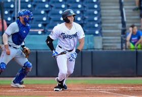 Dartmouth’s Jake Sanford collected four hits to open his MiLB season with the Tampa Tarpons on Tuesday night against the Dunedin Blue Jays in Low-A Southeast action in Tampa, Fla. – Contributed