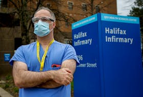 Dr. Tony O'Leary, medical director of critical care for Nova Scotia Health, said the province has enough beds and equipment to expand its ICU capacity, but the expansion would strain staff. He is seen outside the Halifax Infirmary on Wednesday May 5, 2021.