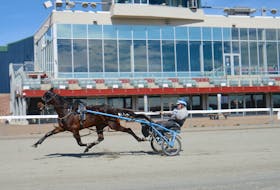 Scott Bell trains Woodmere Soul Wednesday at Red Shores at the Charlottetown Driving Park. The summer season begins Saturday.