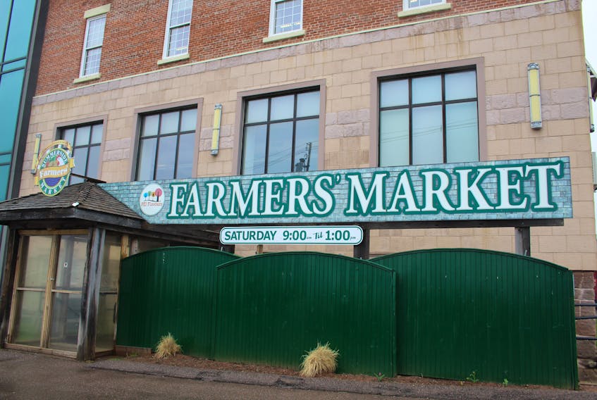 The exterior of the Summerside Farmer's market, where on May 1, a man came in and refused to wear a mask despite the market's "no mask, no service" policy.