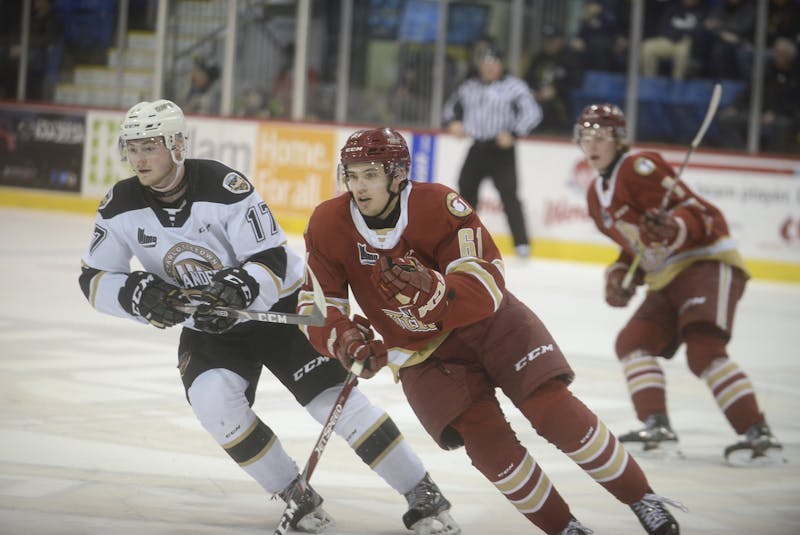 Acadie-Bathurst Titan forward Bennett MacArthur in action at the Eastlink Centre in Charlottetown during the Quebec Major Junior Hockey League's 2019-20 season. - Jason Malloy