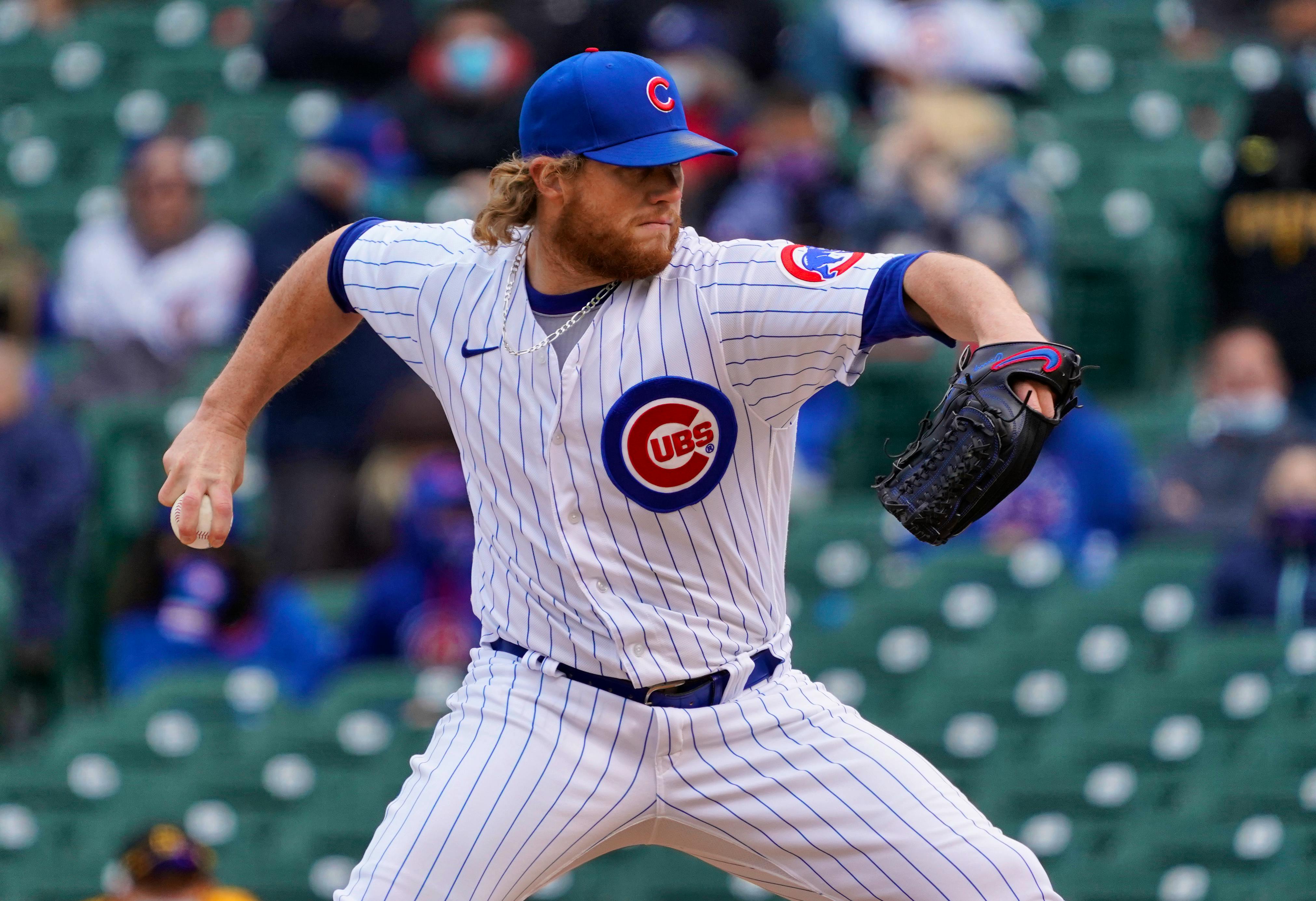 Chicago Cubs' Matt Duffy plays during a baseball game against the