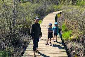 Heather Fegan and her daughters, Rosie and Anna, recently enjoyed a hike along the Frog Pond Trail, and added in a trip along the Dingle and through a wooded path for some extra adventure.