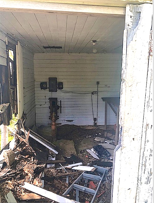 The damage done by vandals to the inside of the pump house at the J.A. Douglas McCurdy Sydney Airport off the Old Airport Road in Reserve Mines. CONTRIBUTED • Sydney Airport Authority - Sharon Montgomery