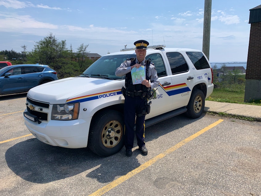 Cpl. Colin Helm of the Port aux Basques RCMP is co-creator of Operation Think of Me (TOM), a traffic-safety program that uses students' artwork to encourage safe driving. — Contributed