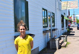 Brookfield’s Heidi Cooke stands out in front of the family business since 1953, Brookfield Bakery, as well as Hurricane Heidi’s Café which began in 2007.