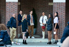 Evan Mock, left, Thomas Doherty, Emily Alyn Lind, Eli Brown, Jordan Alexander, Savannah Smith, and Zion Moreno star in the Gossip Girl reboot that premieres July 8 on HBO Max. The show explores just how much social media — and the landscape of New York itself — has changed in the intervening years since the original show, which ran from 2007-2012 on The CW. - HBO MAX photo