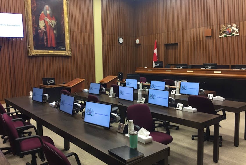 A Nova Scotia Court of Appeal courtroom at the Halifax Law Courts is shown in this September 2019 photo.