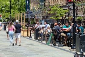 The outdoor patios along Argyle Street were buzzing with activity and patrons at the first day of dining on patios was allowed in some time. It was also perfectly timed thanks to sunny weather.