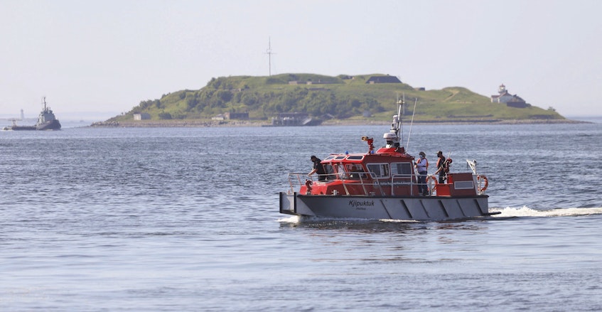 The Halifax Regional Fire Service's new fireboat sails in Halifax harbour Monday, June 21, 2021. - Tim  Krochak
