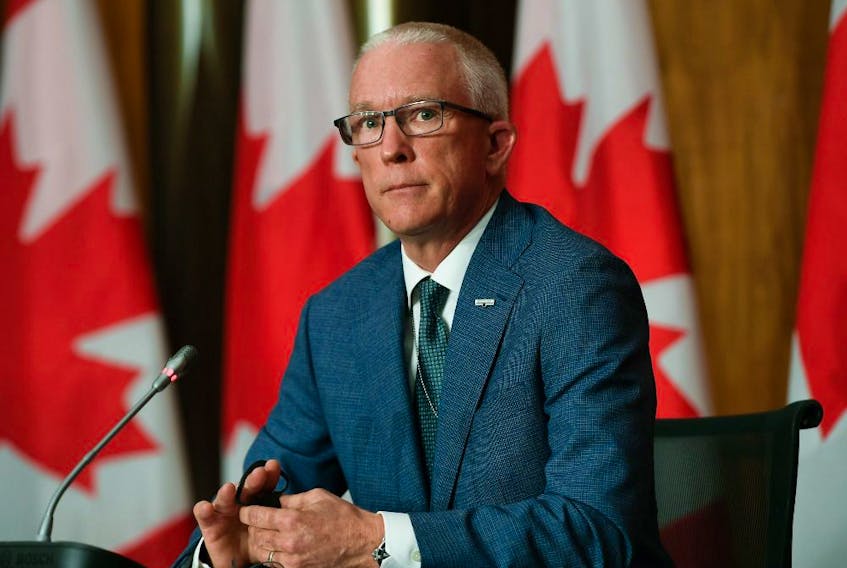 Gregory Lick, the National Defence and Canadian Armed Forces Ombudsman, speaks during a news conference on June 22, 2021.