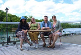 (Left to right) Sahara MacDonald, Mary Stewart, Matt Dunlop and Twyla Hamilton are the team behind The Monarch restaurant opening next month at the New Glasgow Marina. 
