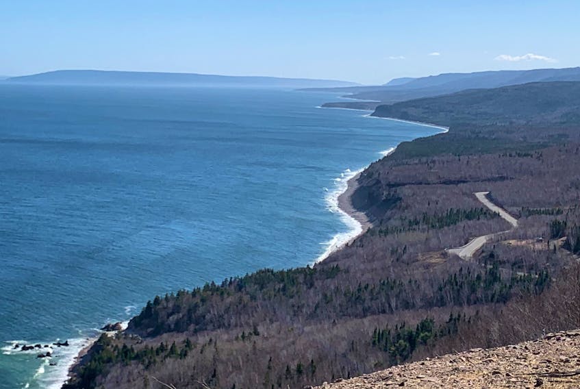 One of the many amazing vistas that can be experienced on a drive around Cape Breton's world famous Cabot Trail. This is what travellers see when they stop at a new viewpoint on the cliffside of the windy road up Cape Smokey. DAVID JALA/CAPE BRETON POST