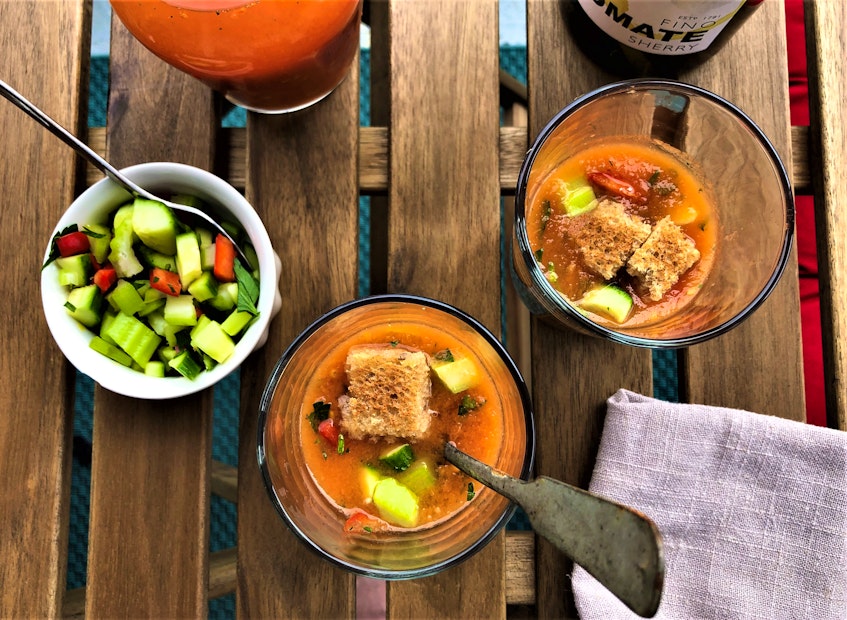 Spanish gazpacho soup is a classic chilled tomato soup. - Mark DeWolf