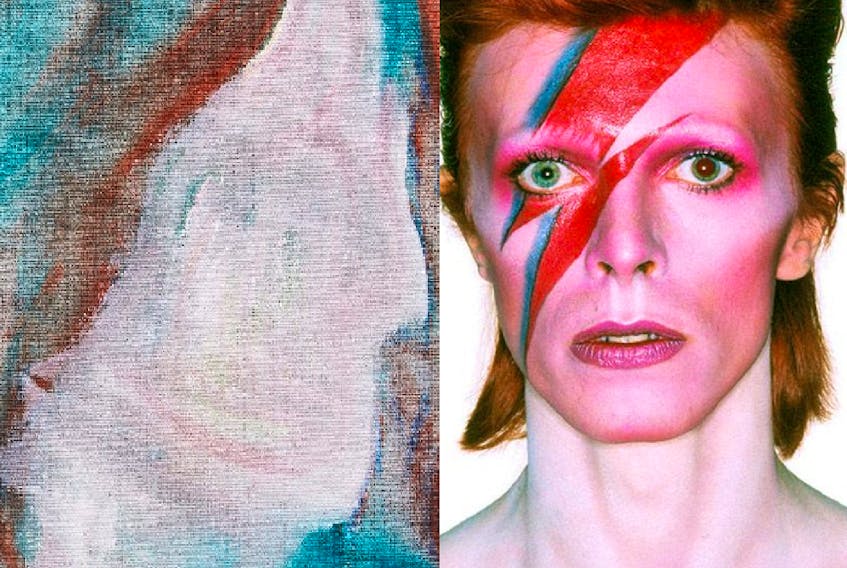 A painting by David Bowie named D Head XLVI that reflects his avant-garde style. 