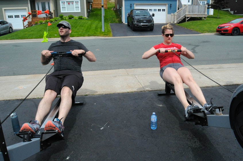 Derek McDonald’s brother Mitchell McDonald and sister Melanie Dyke aided the cause in supporting their brother and Soldier On in Rowing For Heroes. — Joe Gibbons/The Telegram