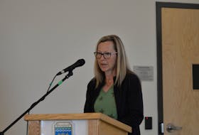 Stratford resident Janet Compton raised safety and traffic concerns about the Reddin Meadows proposed development at a June 23 public meeting. 