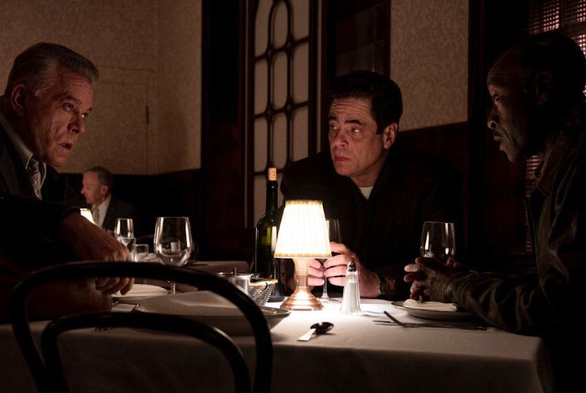  At left, Ray Liotta is just one of No Sudden Move’s sprawling cast.