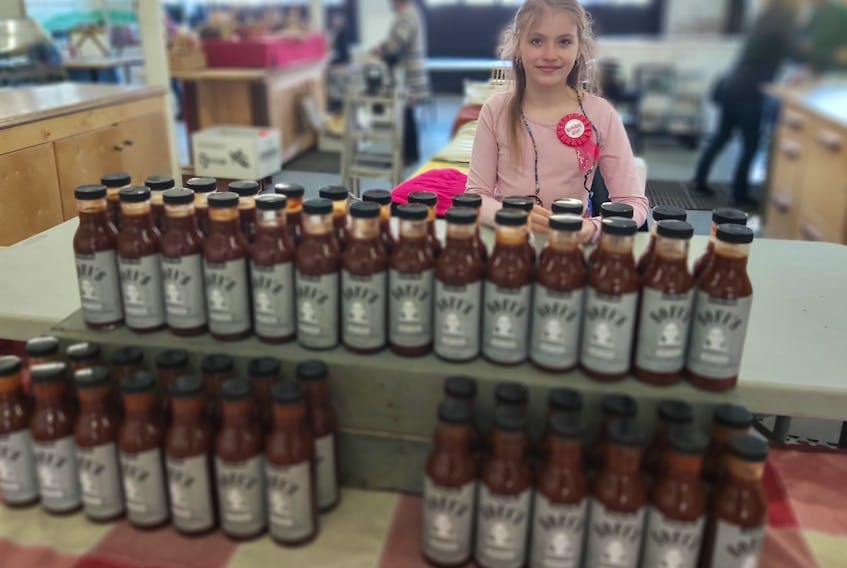Sofi Veniott is the face of Sofi’s Homestyle Bar-B-Q Sauce. The Bible Hill girl is hands-on with making the product and selling it at the Truro Farmers’ Market. On May 15, she spent her ninth birthday at the market selling sauce and interacting with customers and other vendors.