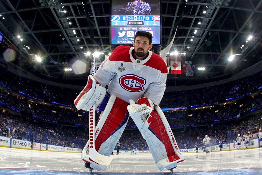 Canadiens goalie Carey Price has a 12-6 record with a 2.18 goals-against average and a .928 save percentage in the playoffs.