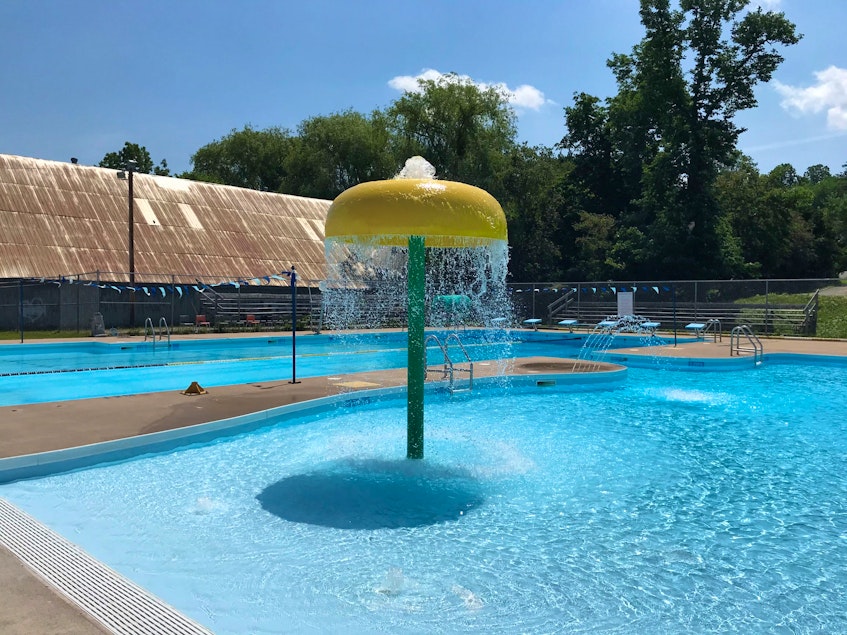 A new mushroom water feature has been installed at Windsor's Hants Aquatic Centre. - Contributed