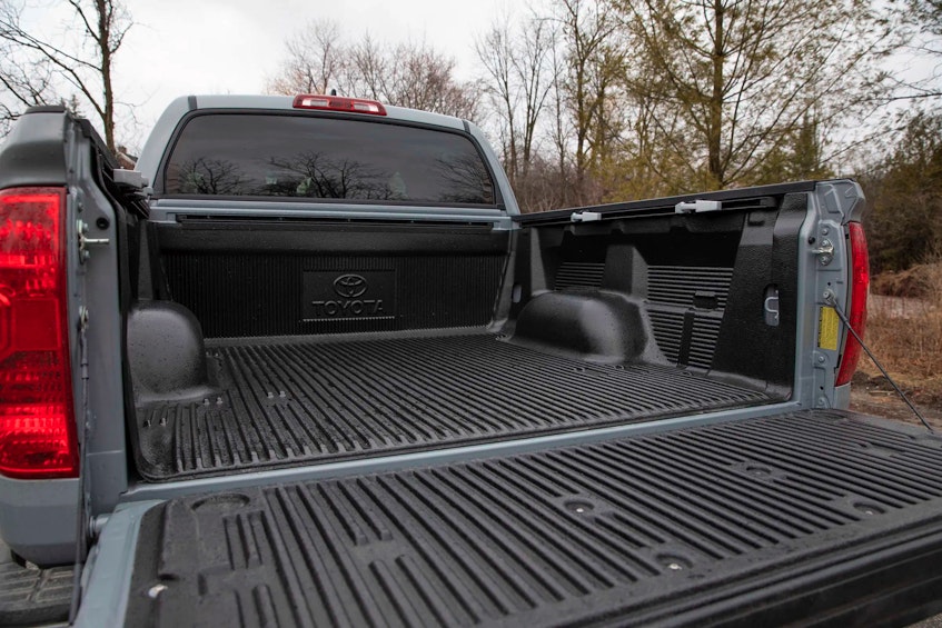 You can get the 2021 Tundra with an eight-foot bed if you like (pictured is a 6.5-foot bed), though only in double-cab form and only on certain trim levels. Clayton Seams/Postmedia News - POSTMEDIA