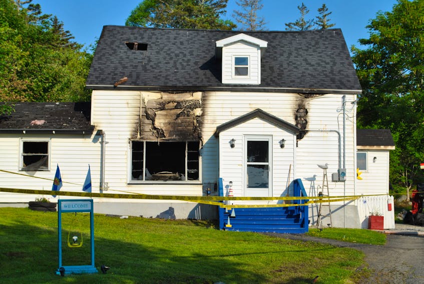 A fire destroyed the home of a volunteer firefighter on June 5 in Doctor’s Cove, Shelburne County. KATHY JOHNSON