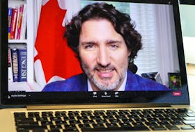 Prime Minister Justin Trudeau spoke via Zoom as keynote speaker at the St. John's Board of Trade Outlook 2021 conference that began on Monday. Trudeau touched on issues such as Muskrat Falls rate mitigation, tourism, immigration and, of course, the business sector. Glen Whiffen/The Telegram