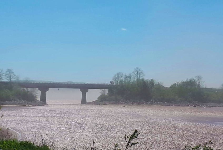 Residents, business owners and visitors to Windsor are concerned about the new dust storms that are cropping up in town. The dust storms appear to be caused by a large dried-out mudflat on the other side of the Falmouth bridge.