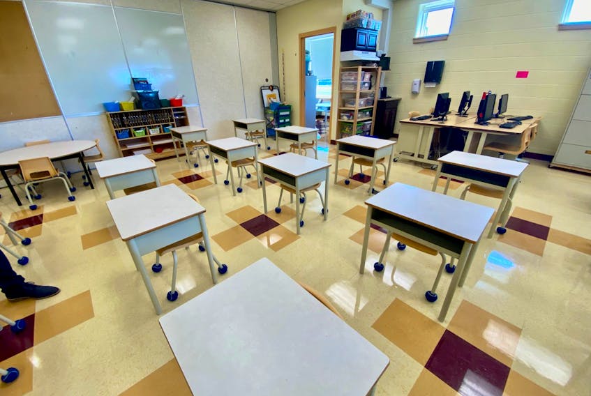 A classroom at Meadowfields Community School in Yarmouth. TINA COMEAU PHOTO