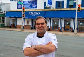 Evangelos Panopalis, owner of Athens Family Restaurant, poses for a photo outside the Quinpool Road fixture in May 2020. Panopalis says the Halifax family business will close this summer.
Ryan Taplin - The Chronicle Herald