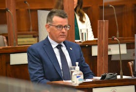 P.E.I. auditor general Darren Noonan speaks before a legislative standing committee on Tuesday. A recent report from Noonan's office found the Department of Education lacks the ability to "effectively manage" a program for international K-12 students.