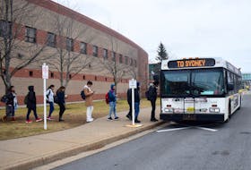 CBU students prepare to board a Sydney-bound Transit Cape Breton bus. The public transit service is expected to get $425,000 in new funding from the province's Department of Transportation and Active Transit, which will go toward the purchase of a new bus. DAVID JALA/CAPE BRETON POST FILE