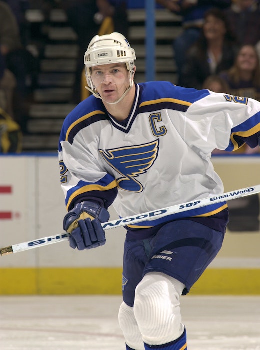 During his time with the Blues, Al MacInnis captured the Norris Trophy as the league’s top defenceman for the 1998-99 season. FILE