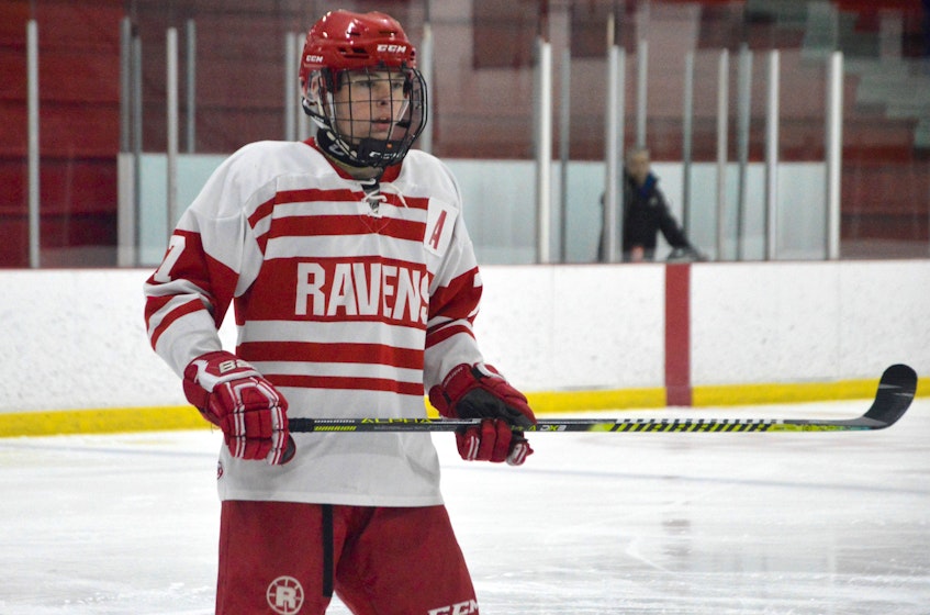 Coby McCarron of the Riverview Ravens was the Cape Breton High School Hockey League scoring champion, posting 16 goals and 39 points in 18 games during the 2020-21 season. JEREMY FRASER/CAPE BRETON POST - Jeremy Fraser