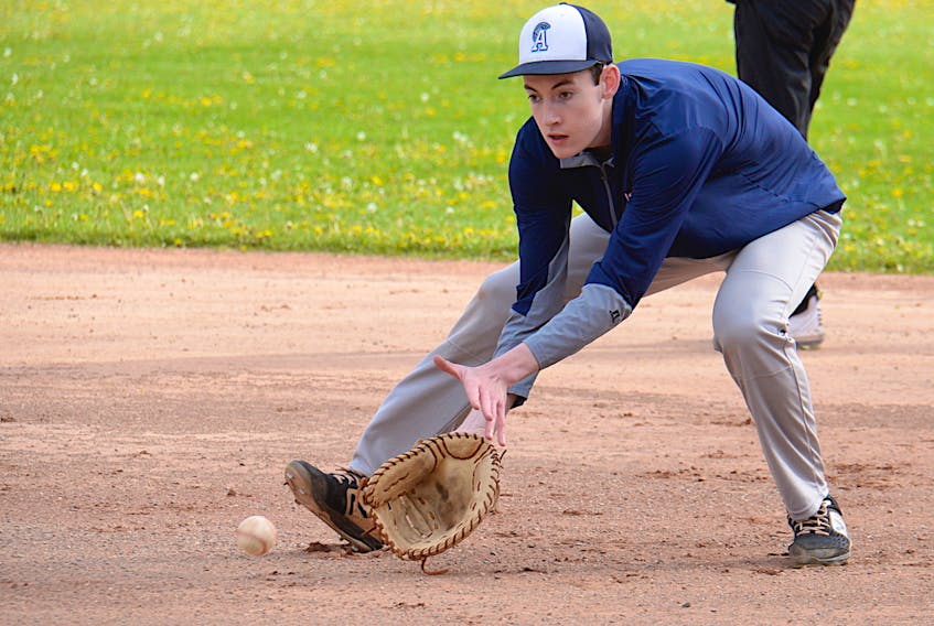 Tanner MacLean is a pitcher and first baseman with the Charlottetown Gaudet's Auto Body Islanders of the New Brunswick Senior Baseball League.