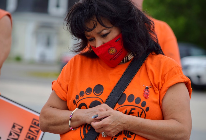 Acadia First Nation Chief Deborah Robinson was among the participants at the Every Child Matters walk in Shelburne on July 10 to honour and remember First Nations children and survivors impacted by the residential school system. KATHY JOHNSON

 - Kathy Johnson